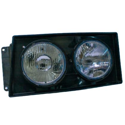Farol Volkswagen Titan Após 2000 Worker Após 2003 Redondo Lado Motorista H1 Moldura Preta Lente Vidro - Pradolux - PL7020.02.22