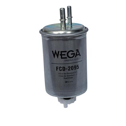 Filtro de Combustivel JCB Serie JS130 JS145 J160 Escavadeira JS200 JS220 Com Dreno - Wega FCD2095  