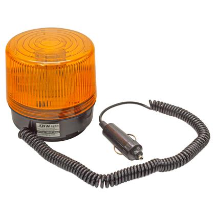 Giroled de Advertência Strobo Magnético Led Bivolt Laranja 8 Funções Com Plug Acendedor de Cigarros - DNI4285  
