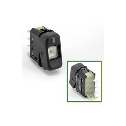 Interruptor de Tecla Mercedes Caminhões Ônibus 1988 a 2012 Preto 12 Volts 1 Posição Sem Retorno - Kostal - 3931018  