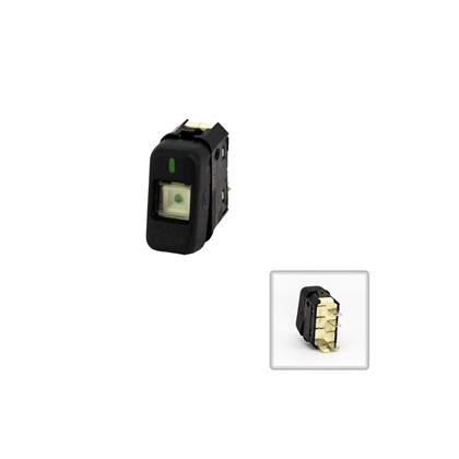 Interruptor de Tecla Mercedes Caminhões Ônibus 1988 a 2012 Preto 24 Volts 1 Posição Sem Retorno LE - Kostal - 3931055  