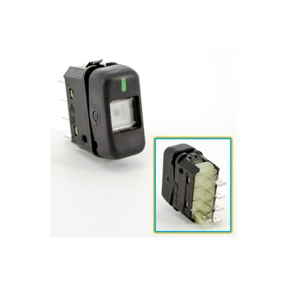 Tecla Interruptor Mercedes Caminhões Ônibus 1988 a 2012 Preto 24 Volts 1 Posição Sem Retorno - Kostal - 3931019  