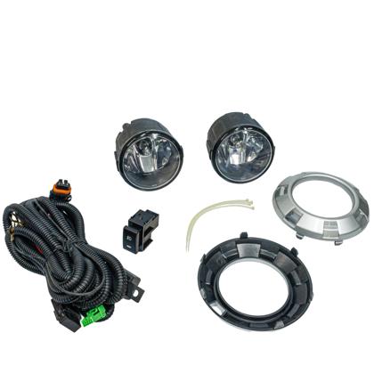 Kit farol Milha Pajero Full após 2008 Moldura Cinza - Orgus FB-526KT