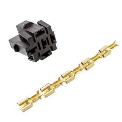 Kit Porta Relé Auxiliar Sem Chicote Com Travamento 5 Vias Fêmea - TC905.4220  