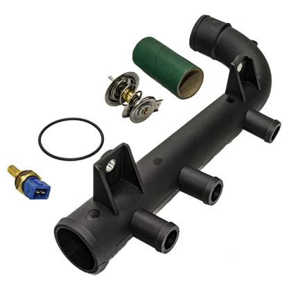Kit Válvula Termostática + Plug Temperatura Astra 1.8 2.0 Ipanema 1.8 Kadett Vectra 2.0 8V Com Tubo de Água - MTEK20058  