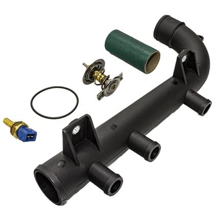 Kit Válvula Termostática + Plug Temperatura Astra Vectra Zafira 2.0 8V Com Tubo de Água - MTEK20059  