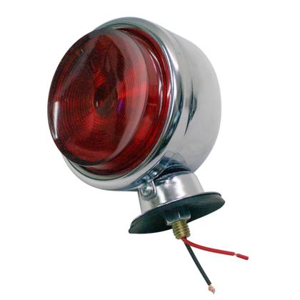 Lanterna Bojuda Led Vermelho Cromada Lente Alta Bivolt - FORTLUZ - 2535VM