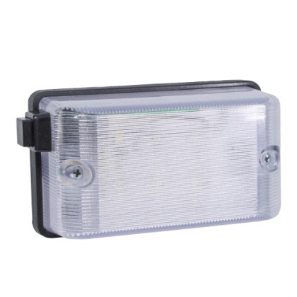 Lanterna de Teto Interior Bau Universal Led 12V Cristal Com Interruptor Liga Desliga Retangular - DSC1146 LED12