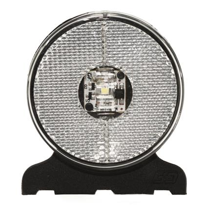 Lanterna Lateral Frontal Redonda Led Branco Bivolt Randon 66mm Com Suporte Plug - GF7.118.113CR  