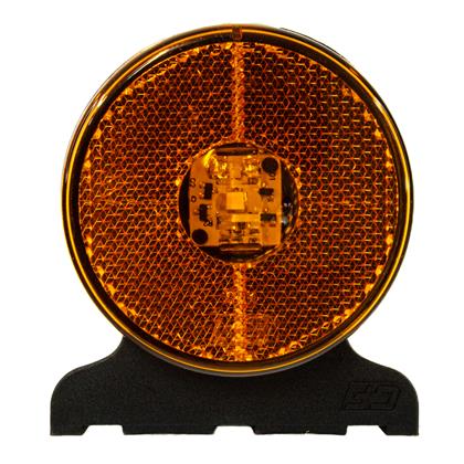 Lanterna Lateral Frontal Redonda Led Laranja Bivolt Randon 66mm Com Suporte Plug - GF7.118.113AM  