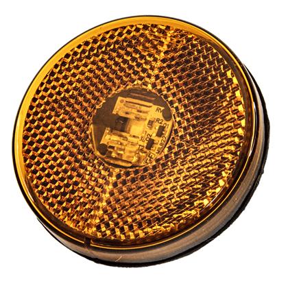 Lanterna Lateral Frontal Redonda Led Laranja Bivolt Randon 66mm Sem Suporte Com Plug - GF7.118.13AM  