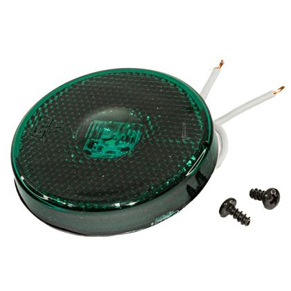 Lanterna Lateral Frontal Redonda Led Verde Bivolt Randon 66mm Sem Suporte Com chicote - GF7.118VD  