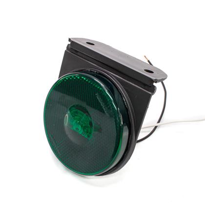 Lanterna Lateral Guerra Led Bivolt Verde Suporte Acoplado Com Chicote - PRADOLUX - PL0688.00.52