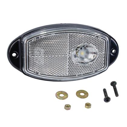 Lanterna Lateral Led Bivolt Universal Cristal Acrilica Com Refletivo Com Chicote - GF7.116CR