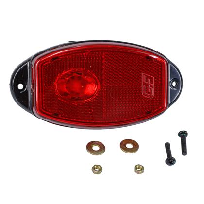 Lanterna Lateral Led Bivolt Universal Vermelha Acrilica Com Refletivo Com Chicote - GF7.116VM