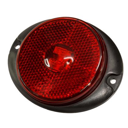 Lanterna Lateral Redonda Led Bivolt Vermelho 66mm Base Oval - GF7.118.143VM  