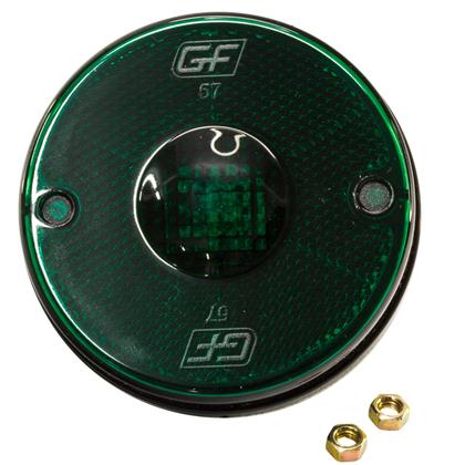 Lanterna Lateral Redonda Led Verde Bivolt Randon 89mm Sem Suporte - GF5.127.13VD  