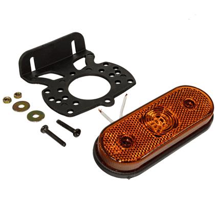 Lanterna Lateral Retangular Led Bivolt Laranja Com Suporte - GF7.114.40AM  