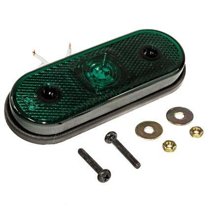 Lanterna Lateral Retangular Led Bivolt Verde Sem Suporte - GF7.114VD  