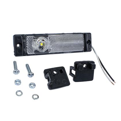 Lanterna Lateral Led Bivolt Retangular Acrilico Cristal Com Suporte Com Chicote - PRADOLUX PL0672