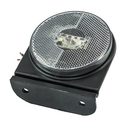 Lanterna Led Lateral Carreta Guerra Bivolt Branco Com Suporte - Pradolux - PL0688.00.42  
