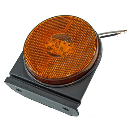 Lanterna Led Lateral Carreta Guerra Bivolt Laranja Com Suporte - Pradolux - PL0688.00.41  