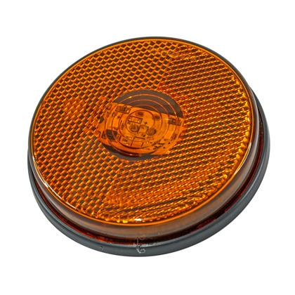 Lanterna Led Lateral Carreta Guerra Bivolt Laranja Sem Suporte - Pradolux - PL0690.00.41  
