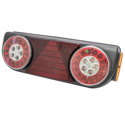 Lanterna Traseira Carreta Fachini Led Bivolt Lado Direito Com Lateral Plug Redondo - Pradolux PL2600.79.69