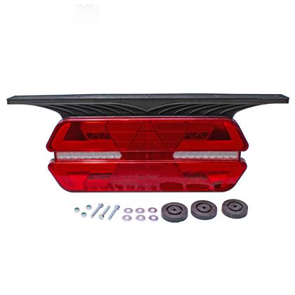 Lanterna Traseira Carreta Guerra Liberato Triplo X Plus Led 66 Leds Bivolt Com Suporte LD - Pradolux - PL1452.57.47  