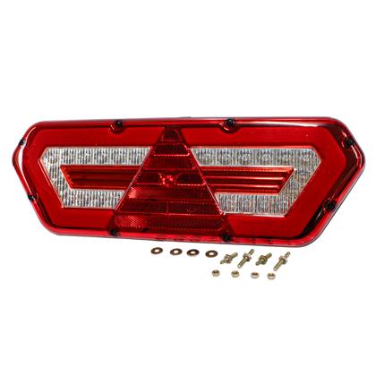 Lanterna Traseira Guerra Diamond Led Bivolt Lado Direito Com Triângulo Refletivo - GF7.379