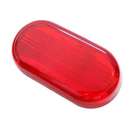 Lente da Lanterna Lateral Oval Modelo Mercosul Vermelho - Pradolux - PL0905.00.23  