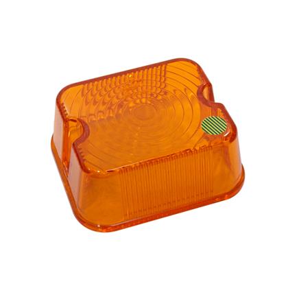 Lente da Lanterna Lateral Quadrada Modelo Mercosul Laranja - Pradolux - PL0903.00.21  