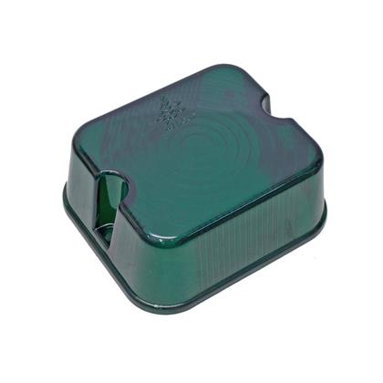 Lente da Lanterna Lateral Quadrada Modelo Mercosul Verde - Pradolux - PL0903.00.32  