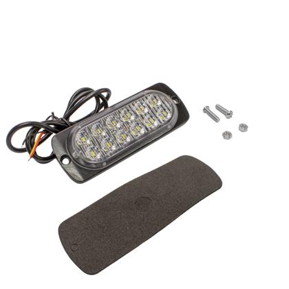 Luminária Luz Advertência 12 Leds Bivolt Pisca Com 18 Sequências Diferentes Strobo 6000K Branco - PRADOLUX - IL5100  