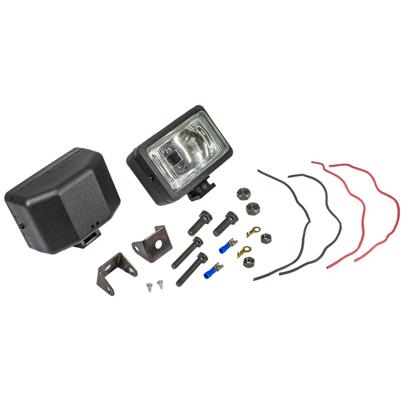 Mini Farol Milha Retangular Preto Carcaça Nylon Lente Lisa PAR - Fortluz 750-S/L  