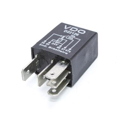Mini Relé Auxiliar Accelo Actor Atego Axor O-500 OF OH 24V 10 a 20A Reversor Tomada Reboque sem Suporte - VDO D22126  