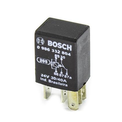 Mini Relé Auxiliar Mercedes 24 Volts 30/40A Com Resistor - Bosch - 0986332804  