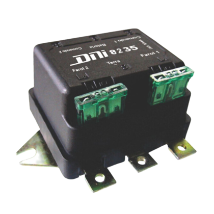 Relé Duplo de Faróis 500w 24V 2 Fusíveis 15A - DNI8235  