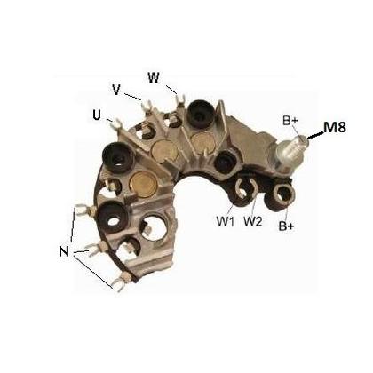 Retificador Do Alternador Ford Courier Ecosport Escort Fiesta Ka 120A - Ikro - IK3815  