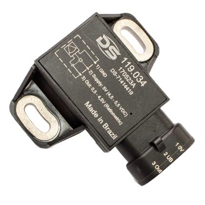 Sensor Posição de Ângulo Colheitadeira MF5690 MF7318 MF9775 MF9895 5V Hall 3 Pinos - DS119034  