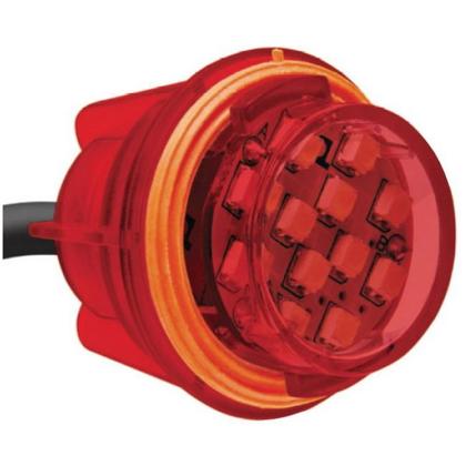 Soquete 6 Leds Vermelho Lanterna Traseira Carreta 12 Volts - GF7.050