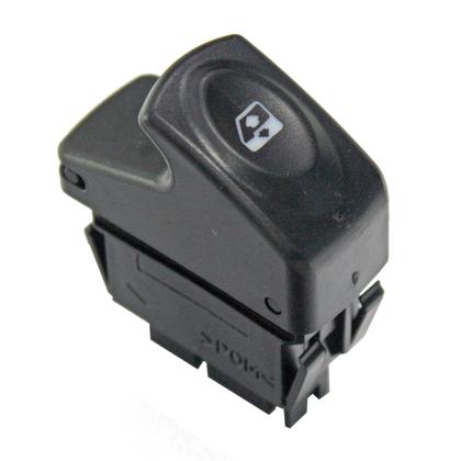 Botão do Vidro Elétrico Clio Duster Kangoo Logan Megane Sandero Scenic Symbol Dianteiro Led Laranja 5 Vias - Gauss - GE2036