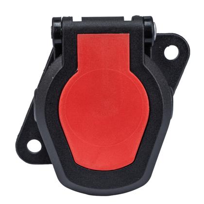 Tomada Elétrica Carreta Redonda 15 Polos Femea ABS EBS Iluminação Rastreador - Pradolux IL7029