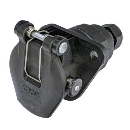 Tomada Elétrica para Engate Redonda 15 Polos Fêmea Abs Iluminação Rastreador Bivolt - DNI8398