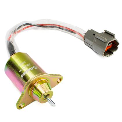 Válvula Solenoide De Parada Daewoo DH55 Hyundai R130 R55-5 Mustang 2040 Yanmar 3TNV88-BPTB2 Komatsu PC40 PC50 12V 3 Vias - GAUSS - GS22010  