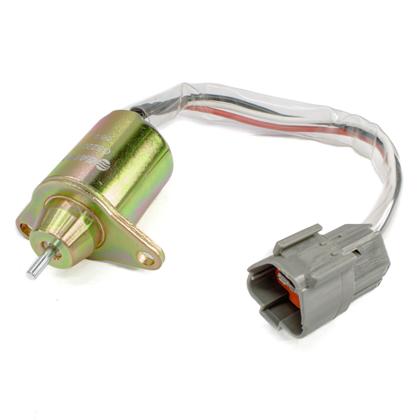 Válvula Solenoide De Parada Daewoo DH55 Hyundai R130 Mustang 2040 Yanmar 3TNV88-BPTB2 Komatsu PC40 12V 3 Vias - GAUSS - GS22037  
