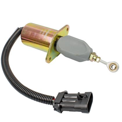 Válvula Solenoide Parada 24V Cummins Serie B Serie C Tratores Colhedoras Bobcat Mini Carregadeiras S205 S220 S300 S350 - GAUSS GS22001  