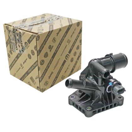 Kit Válvula Termostática + Plug Temperatura Argo Cronos Mobi Strada Pulse Flex Com Carcaça - Original Fiat - 55267985 