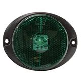 Lanterna Lateral Redonda Led Verde Bivolt 66mm Com Chicote - GF7.118.14VD  