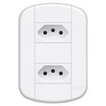 Tomada Dupla Distanciada 2P+T Blanc 10a/250v Fame